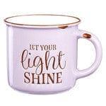 Let Your Light Shine Lavender Camp Style Coffee Mug - Matthew 5:16 - Pura Vida Books