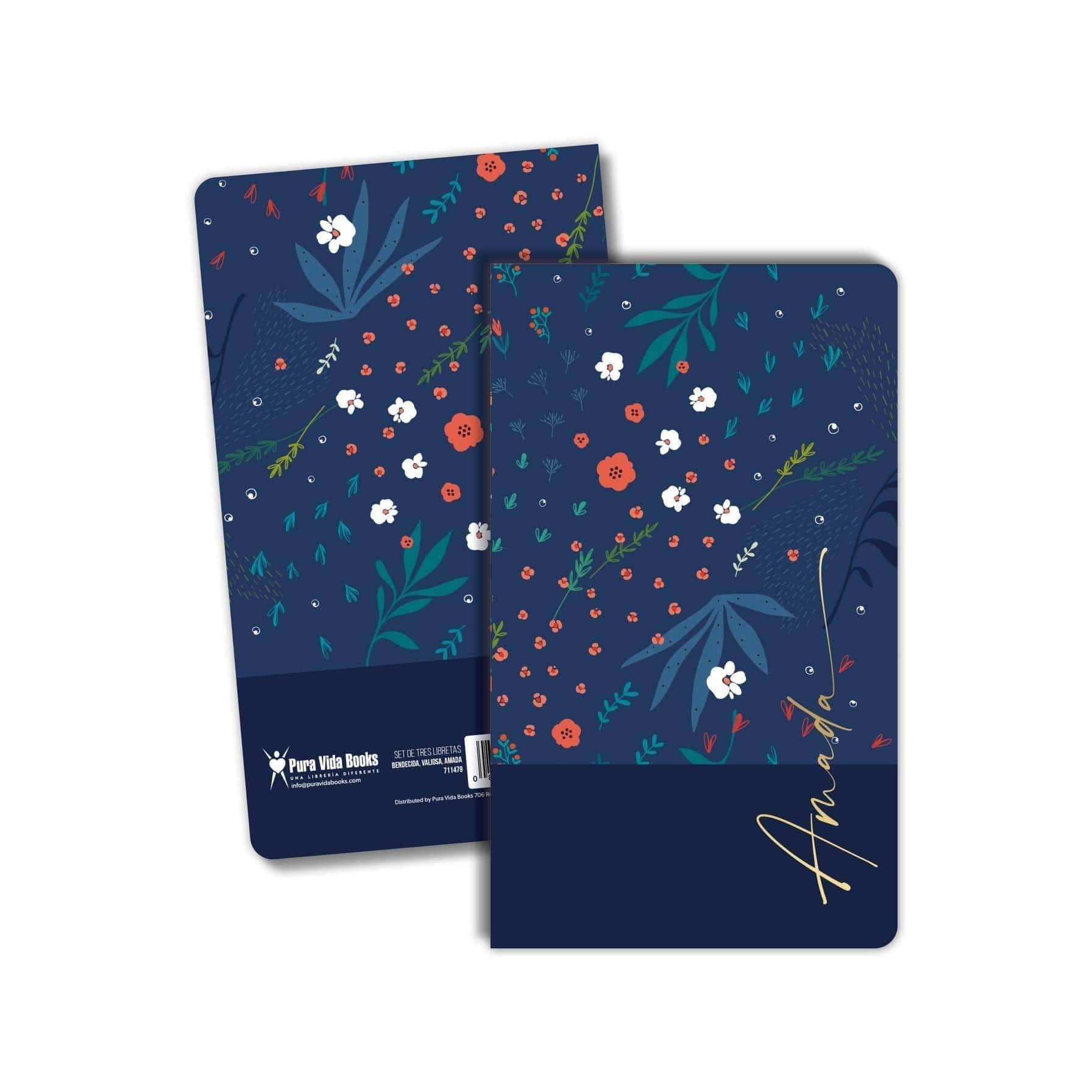 Libretas Amada, Bendecida, Valiosa (Paquete de 3) - Pura Vida Books
