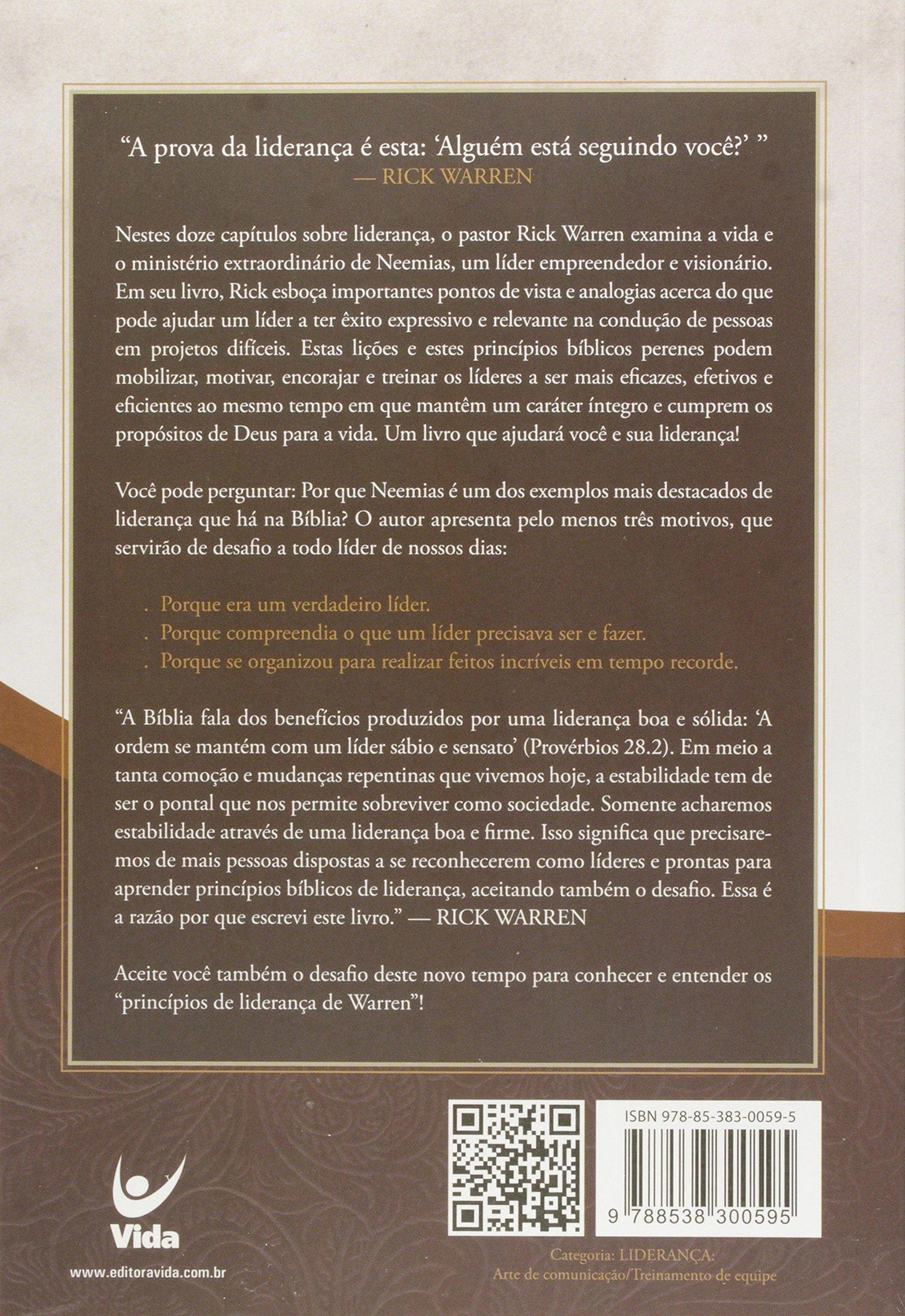 Lideranca Com Propositos - Rick Warren - Pura Vida Books