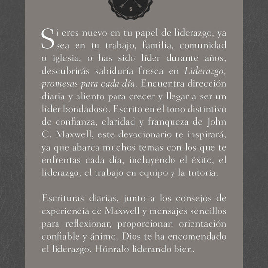 Liderazgo, promesas para cada día - John C. Maxwell - Pura Vida Books