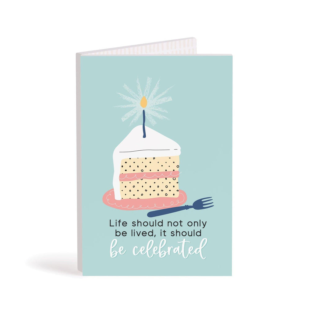 Life Should Not Only Be Lived It Should Be Celebrated Wooden Keepsake Card - Pura Vida Books
