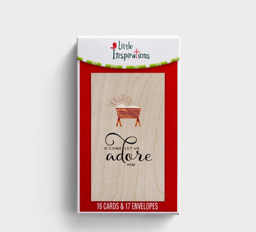 Little Inspirations - O Come Let Us Adore Him - 16 Christmas Boxed Cards, KJV