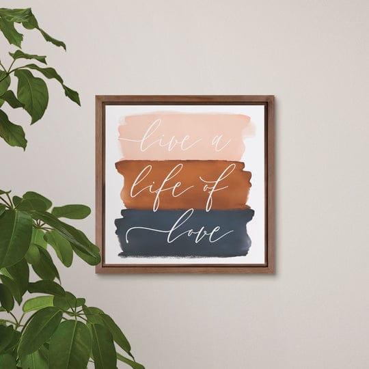 Live A Life Of Love Framed Art - Pura Vida Books