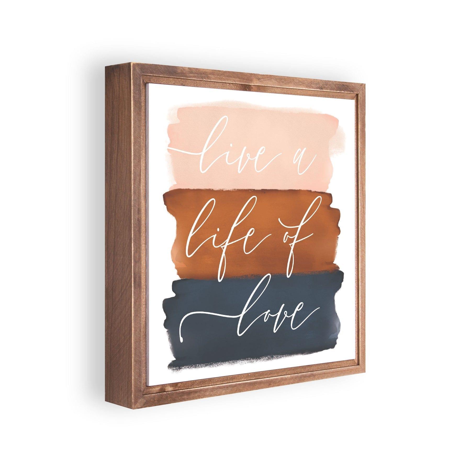 Live A Life Of Love Framed Art - Pura Vida Books