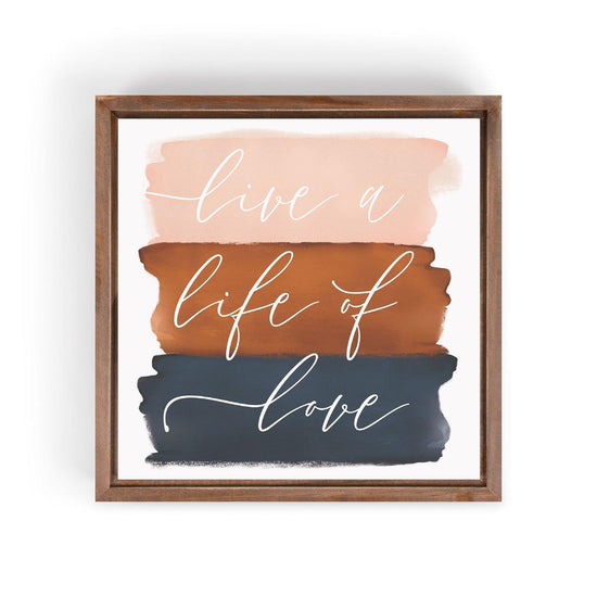 Live A Life Of Love Framed Art - Pura Vida Books