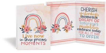 Live now in these precious moments - Mini wooden keepsake card - Pura Vida Books
