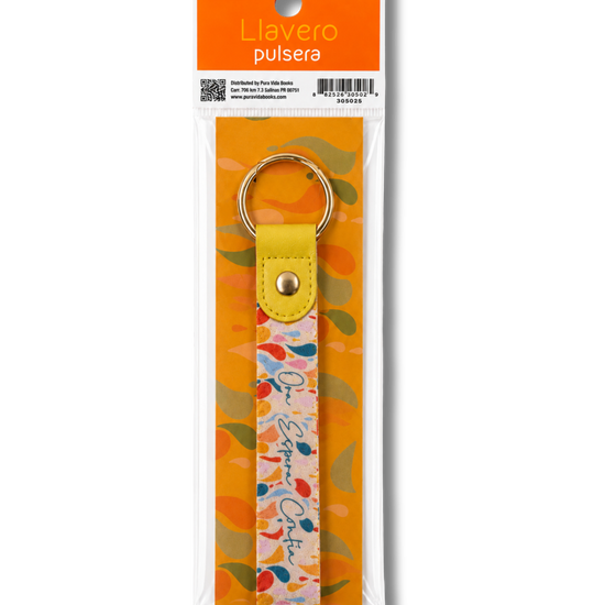 Llavero pulsera en su empaque de tienda listo para regalo