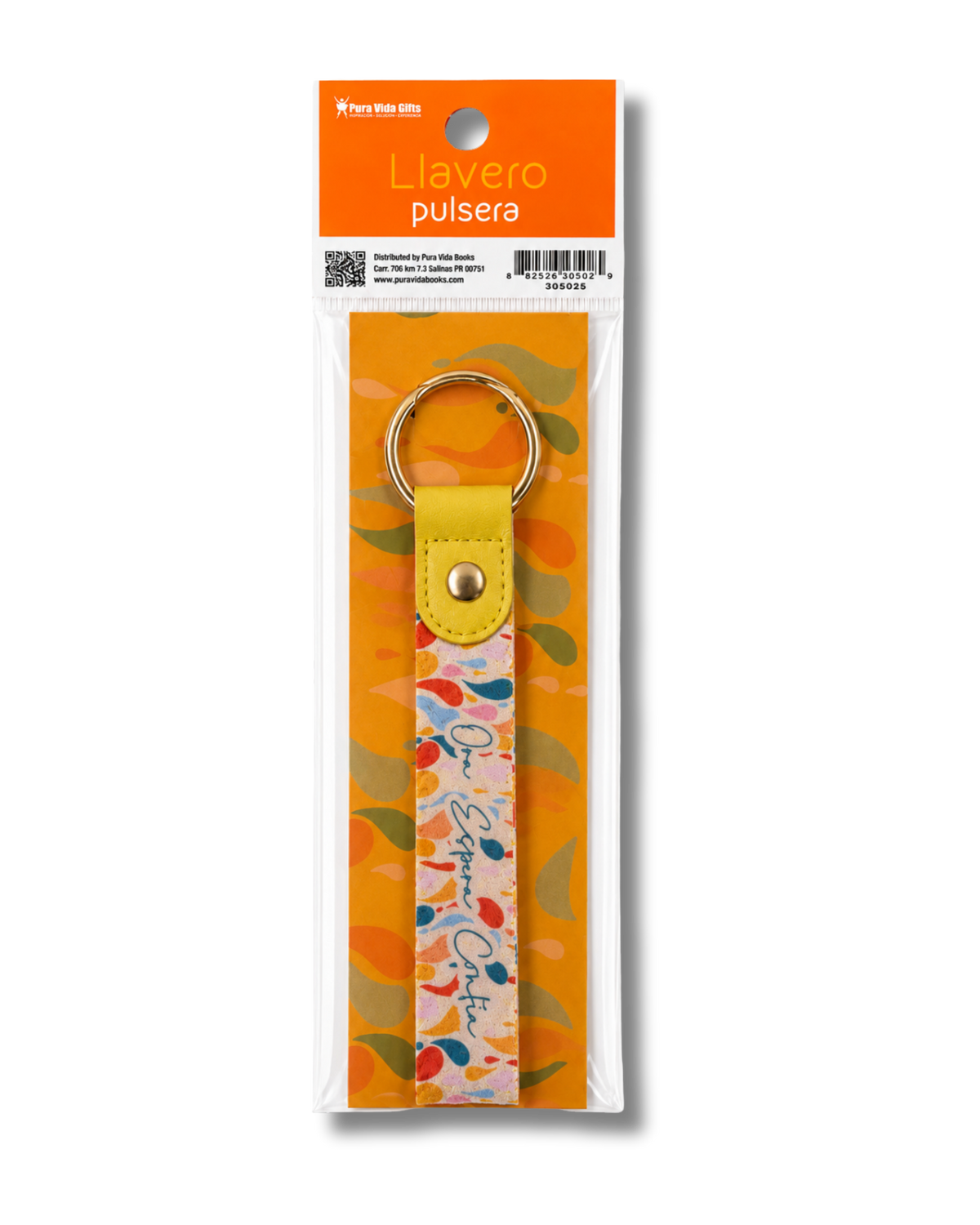 Llavero pulsera en su empaque de tienda listo para regalo