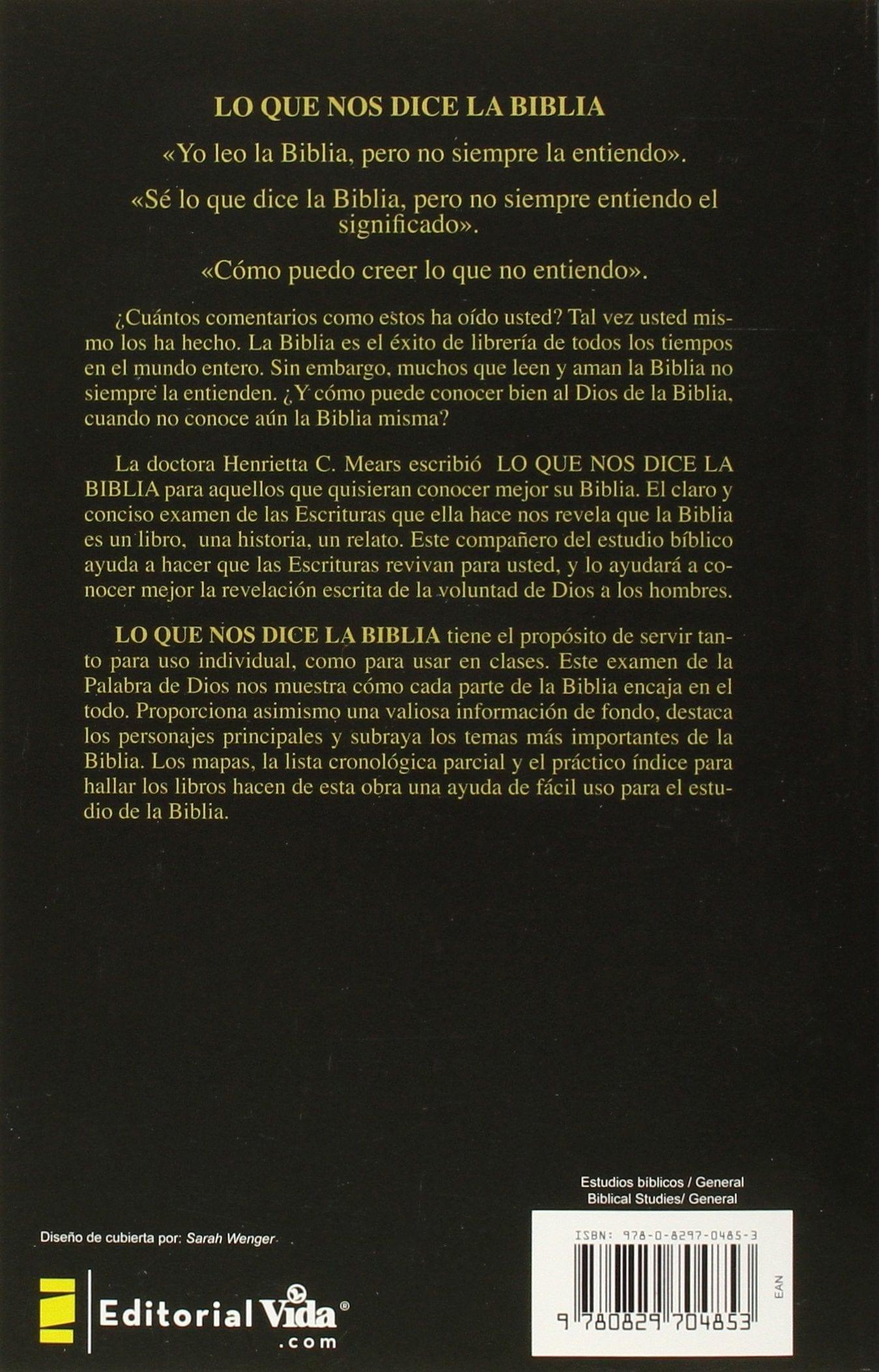 Lo que nos dice la Bíblia - Henrietta C. Mears - Pura Vida Books