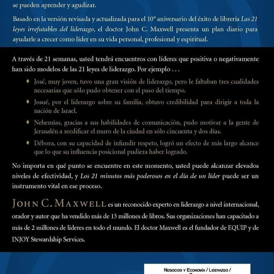 Los 21 Minutos Más Poderosos En El Día De Un Líder - John C. Maxwell - Pura Vida Books