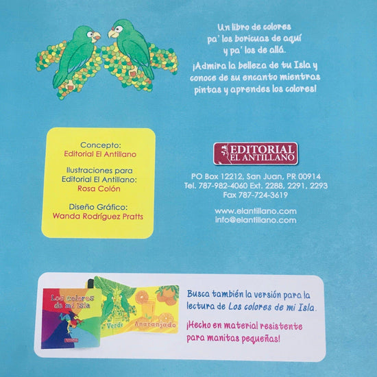 Los colores de mi tierra libro de pintar - Pura Vida Books