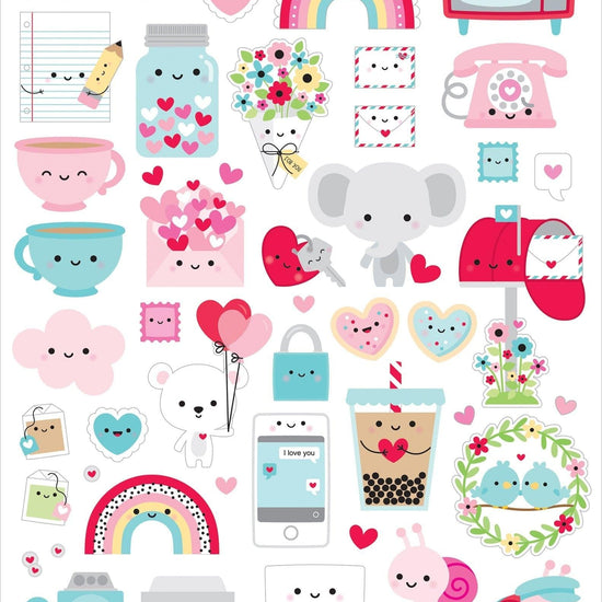 Lots of Love Icons - Cardstock Stickers - Pura Vida Books