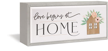 Love Begins At Home Cuadro - Pura Vida Books