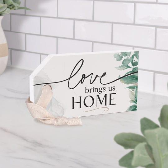 Love Brings us Home Tag Shape Décor - Pura Vida Books