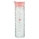 Love Glass Water Bottle - Pura Vida Books