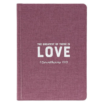 Love Hardcover Linen Journal - 1 Corinthians 13:13 - Pura Vida Books