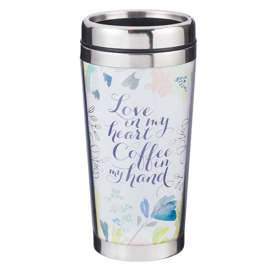 Love in My Heart Polymer Travel Mug - Pura Vida Books