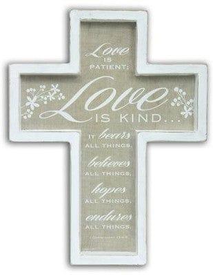 Love is Patient, Love is Kind Wall Cross - Pura Vida Books