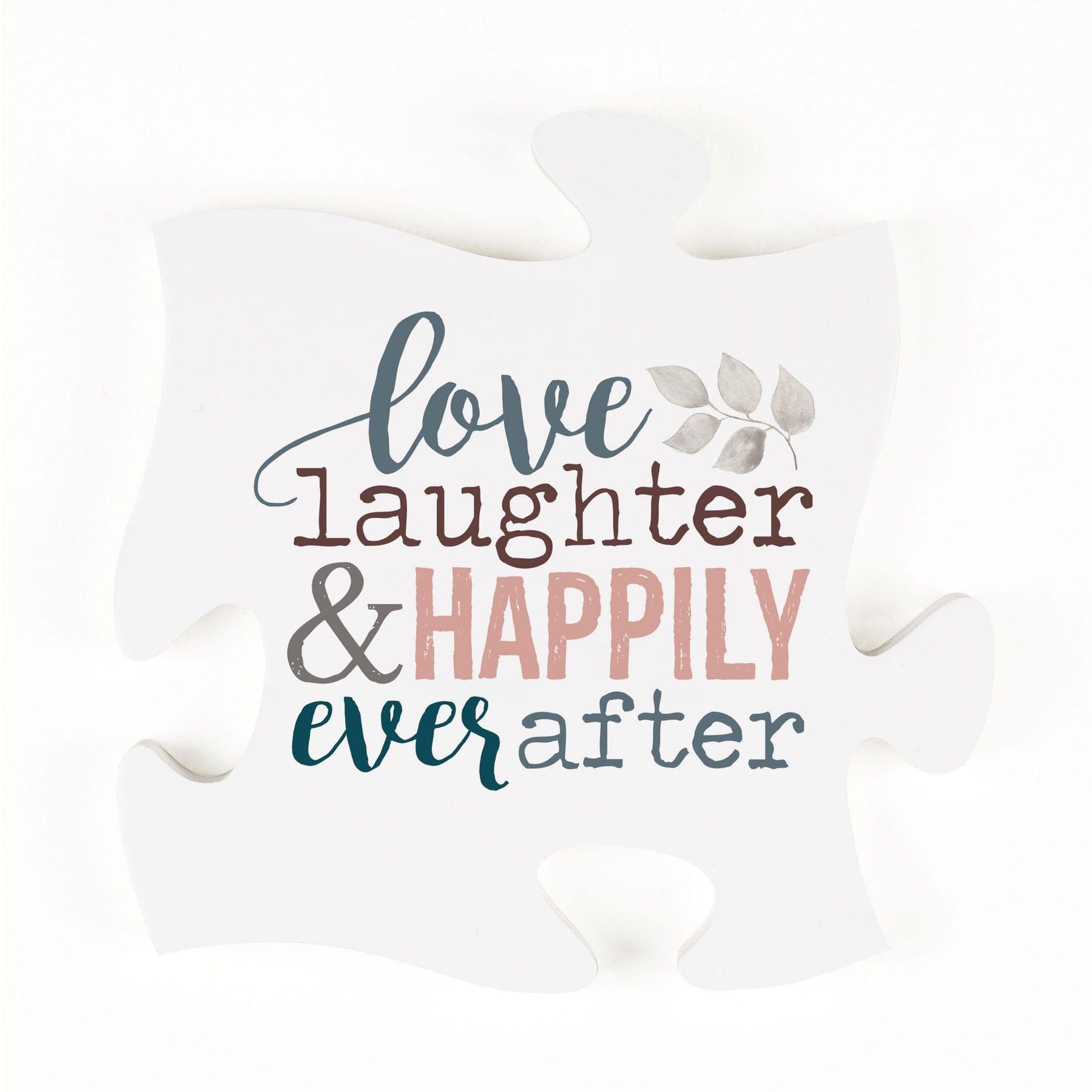 Love Laughter And Happily Ever After Mini Puzzle Piece Décor - Pura Vida Books