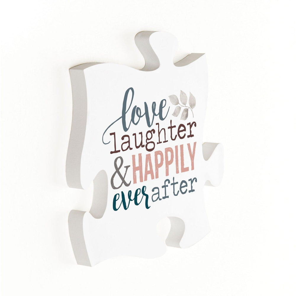 Love Laughter And Happily Ever After Mini Puzzle Piece Décor - Pura Vida Books