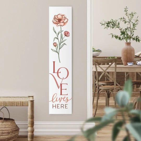 LOVE LIVES HERE CARVED WALL DÉCOR - Pura Vida Books