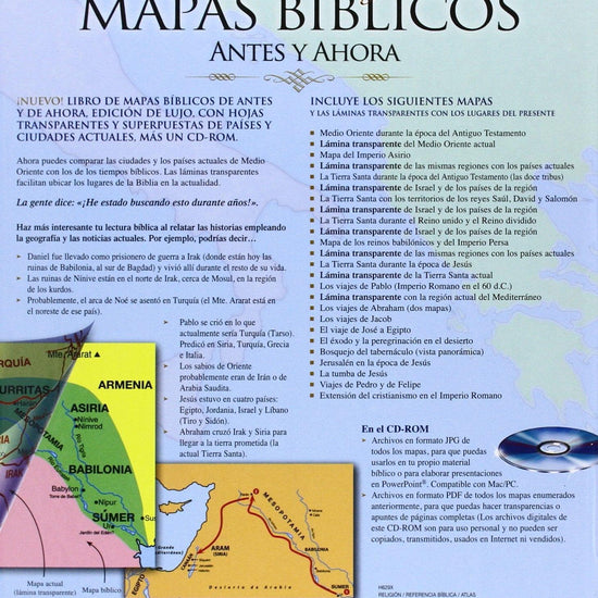 Mapas Bíblicos Antes y Ahora: Edición de Lujo - Pura Vida Books