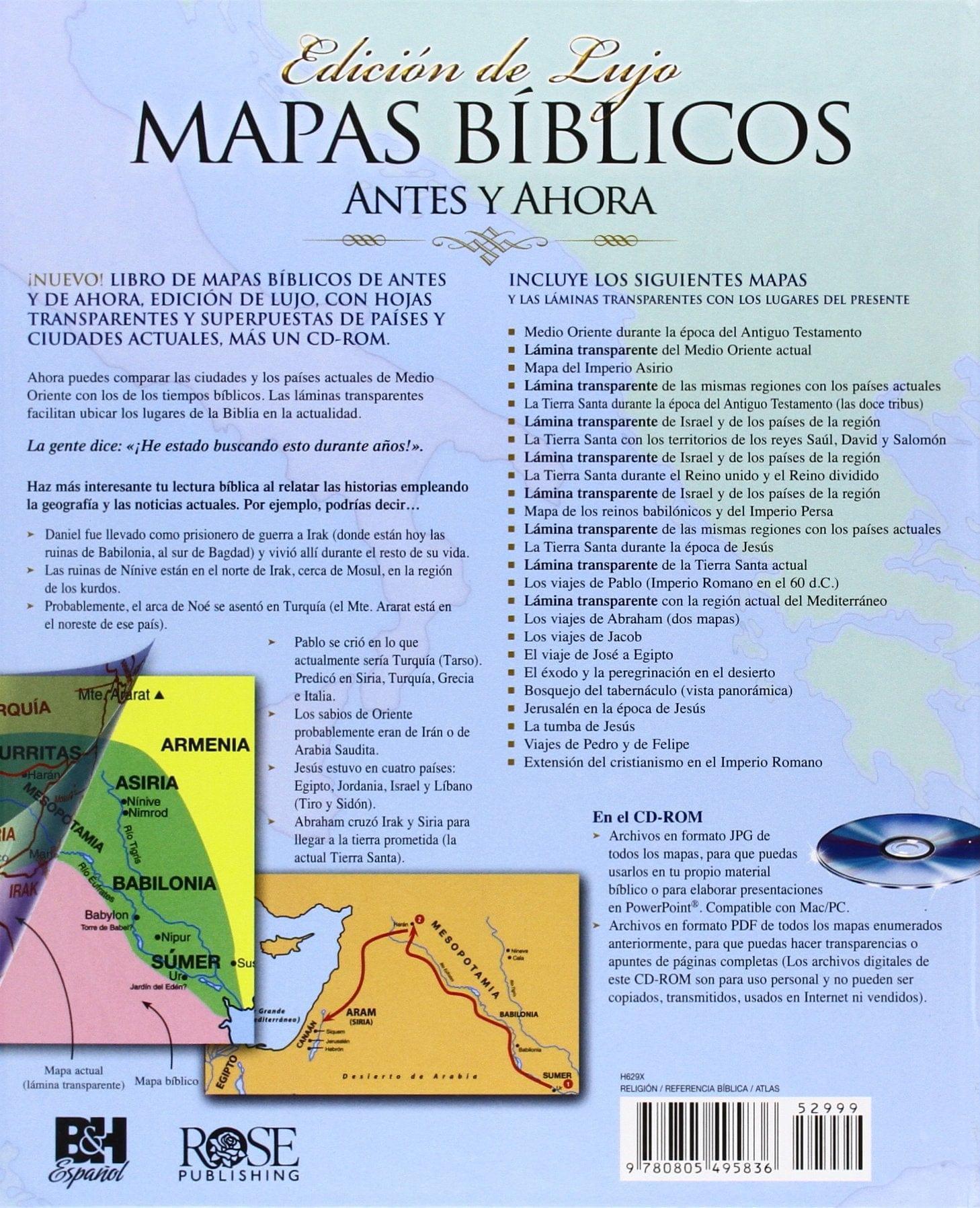 Mapas Bíblicos Antes y Ahora: Edición de Lujo - Pura Vida Books