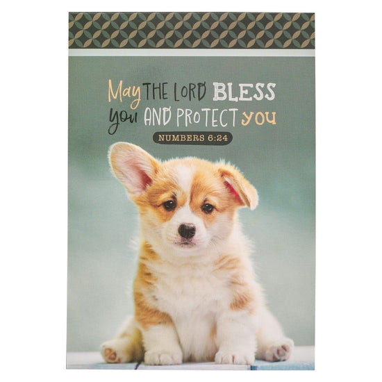 May the Lord Bless You Green Puppy Notepad - Pura Vida Books