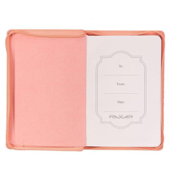 Mercy Blossom Pink Faux Leather Journal with Zipper Closure - Pura Vida Books