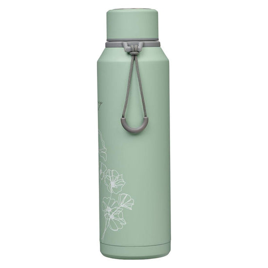 Mercy Hazy Teal Stainless Steel Water Bottle - Pura Vida Books