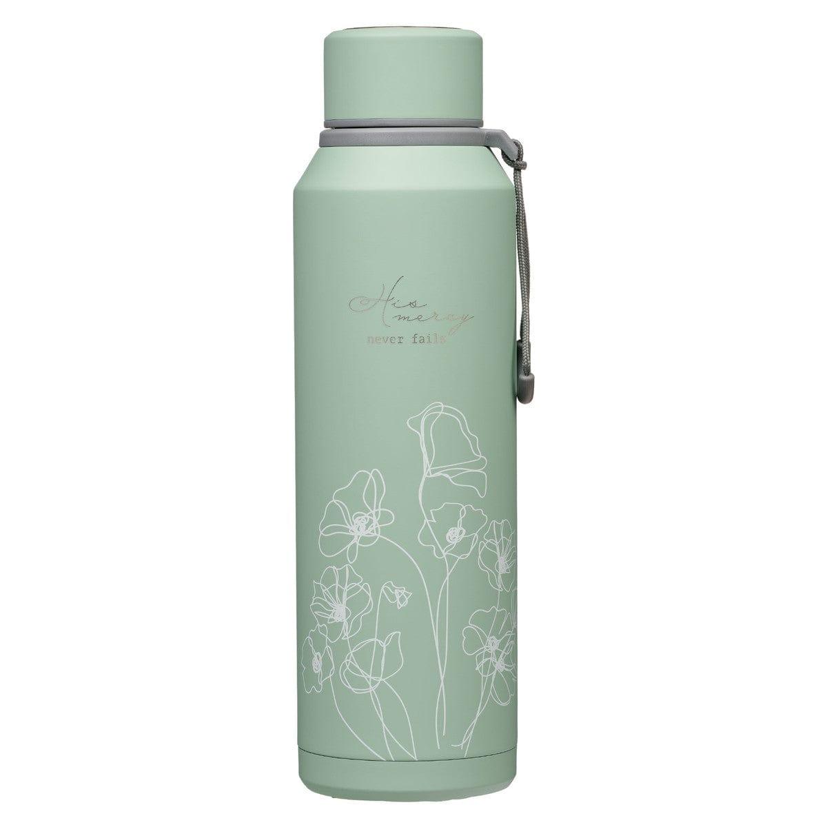 Mercy Hazy Teal Stainless Steel Water Bottle - Pura Vida Books