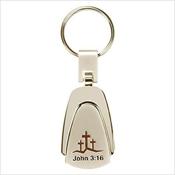 Metal Keyring John 3:16 - Pura Vida Books