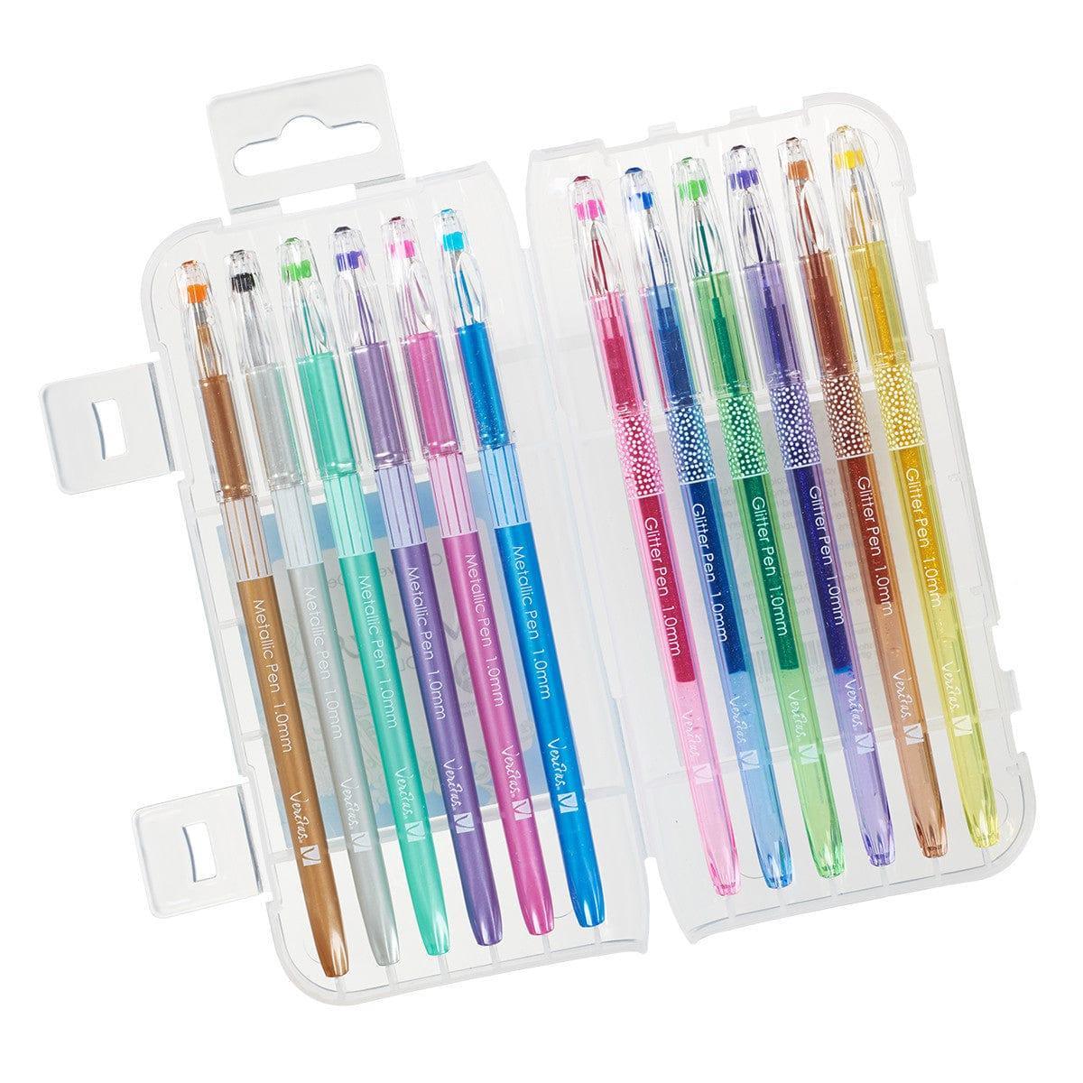 Metallic & Glitter Gel Pen Set - 12pc - Pura Vida Books