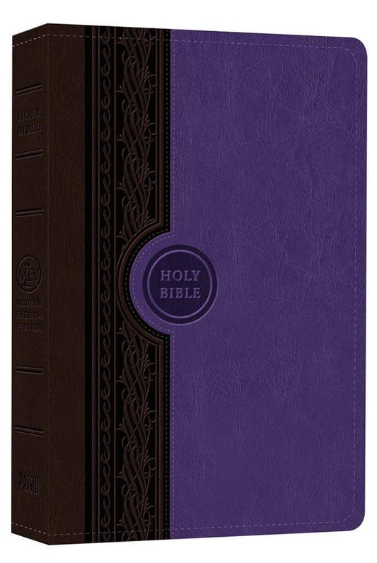 MEV Bible Thinline Reference English Violet and Brown: Modern English Version - Pura Vida Books