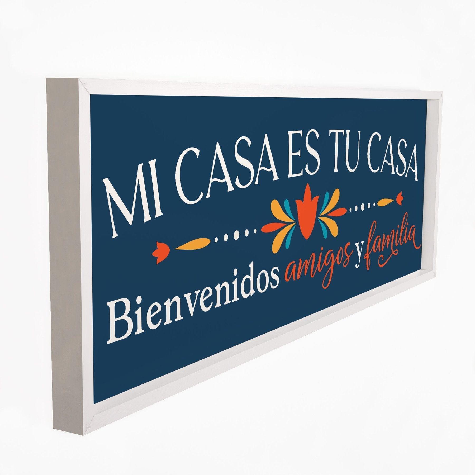 Mi Casa Es Tu Casa Bienvenidos Amigos Y Familia Cuadro - Pura Vida Books