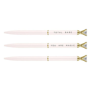 Mini Gem Pen - Blush/White - Pura Vida Books