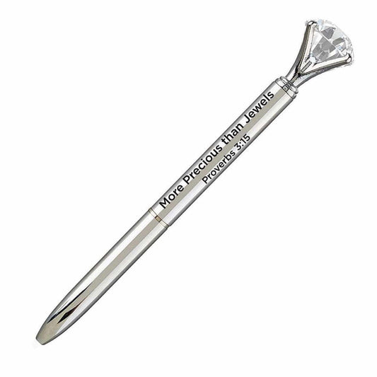 More Precious than Jewels Inspirational Gem Pen - Pura Vida Books