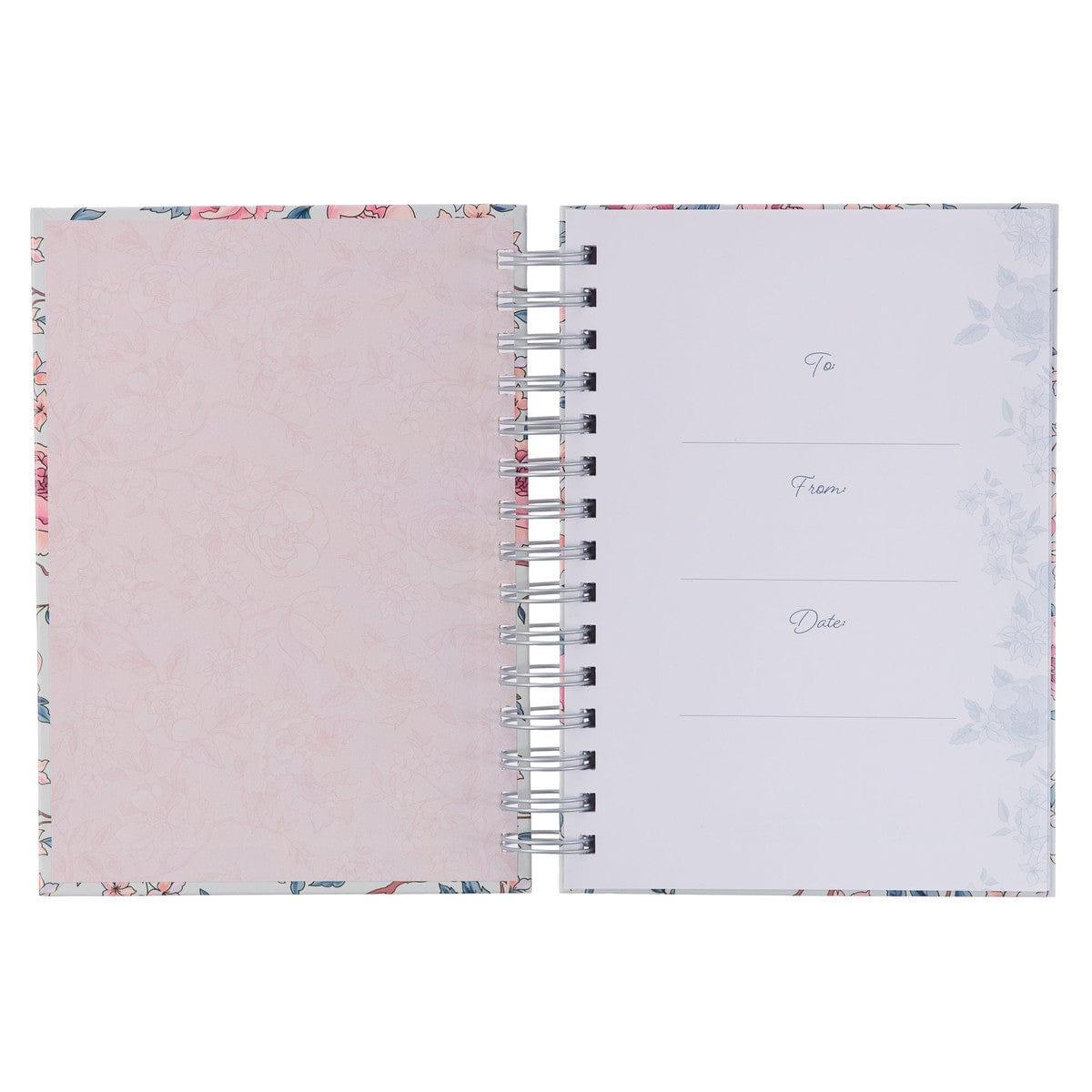 More Precious Than Rubies Pink Floral Wirebound Journal - Proverbs 5:13 - Pura Vida Books