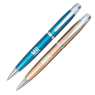 Mr and Mrs Collection Set of Two Gift Pen Set - Pura Vida Books
