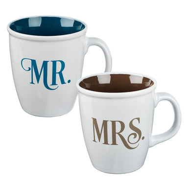 Mr and Mrs Collection Two Piece Coffee Mug Set - Pura Vida Books