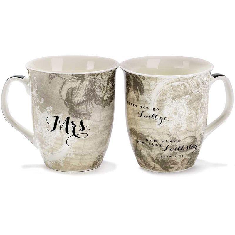 Mr and Mrs Together Ceramic Mug Set - Pura Vida Books