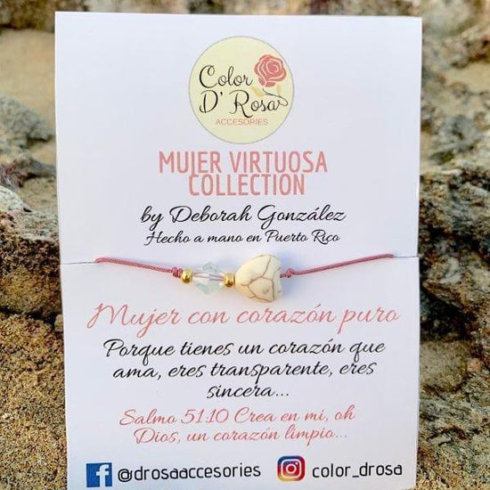 Mujer con corazón puro (pulsera) - Pura Vida Books