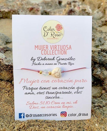 Mujer con corazón puro (pulsera) - Pura Vida Books