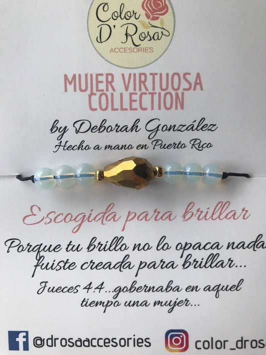 Mujer escogida para brillar (pulsera) - Pura Vida Books