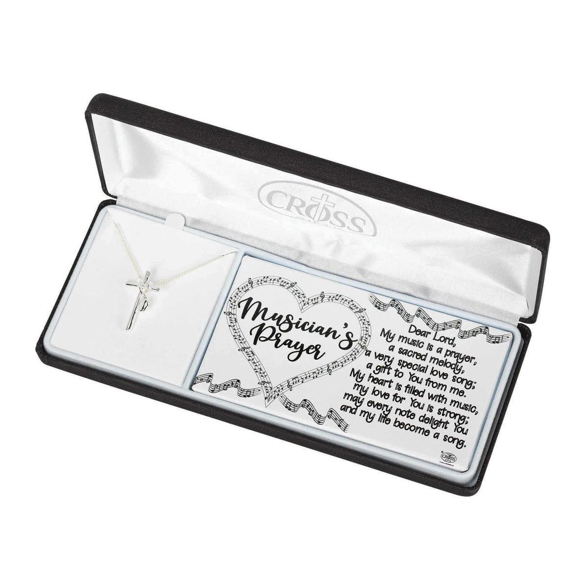 Musician's Prayer Cross Necklace - Pura Vida Books
