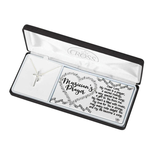 Musician's Prayer Cross Necklace - Pura Vida Books