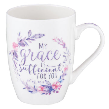 My Grace is Sufficient Coffee Mug - 2 Corinthians 12:9 - Pura Vida Books