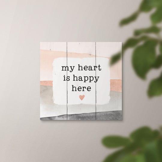 My Heart Is Happy Here Pallet Décor - Pura Vida Books