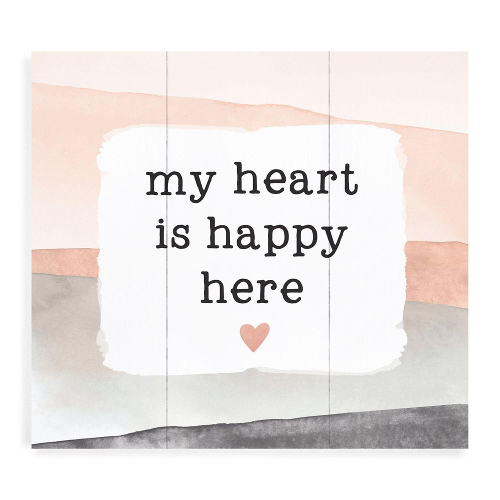 My Heart Is Happy Here Pallet Décor - Pura Vida Books