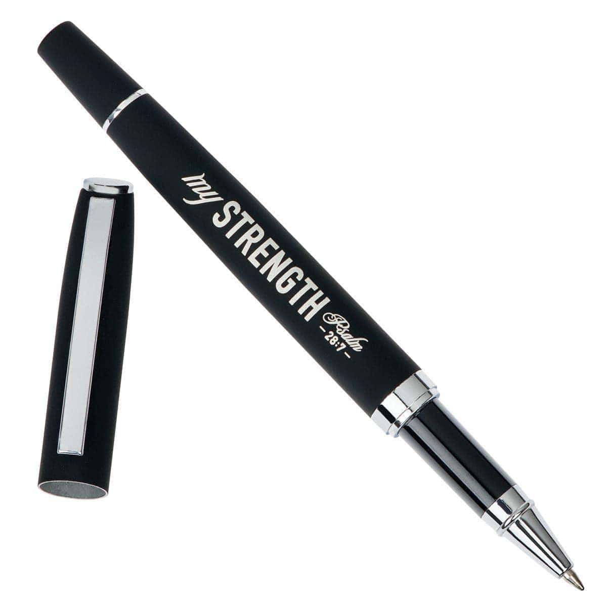 My Strength Black Classic Gift Pen - Psalm 28:7 - Pura Vida Books